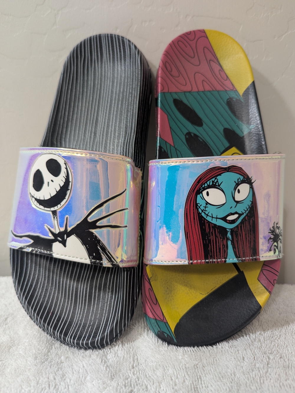 Ground Up Nightmare Before Christmas Slide Sandals Women’s Jack And Sally Size 8